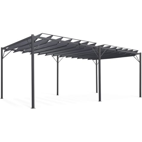 Pergola verstellbare Lamellen 3x6 M Anthrazitgrau (1/5)