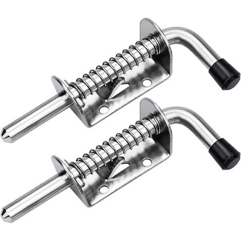 Lot de 2 fermetures à ressort pour porte de garage, longueur 128 mm, dispositifs de fermeture pour portes de garage et abris de jardin (1/5)