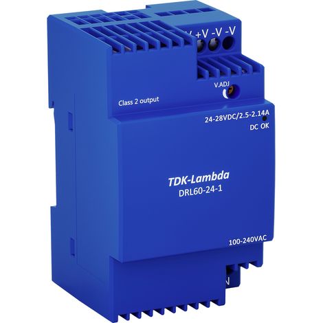 TDK-Lambda DRL60-24-1 Hutschienen-Netzteil (DIN-Rail) 24 V 2.5 A 60 W Inhalt 1 St. (1/2)