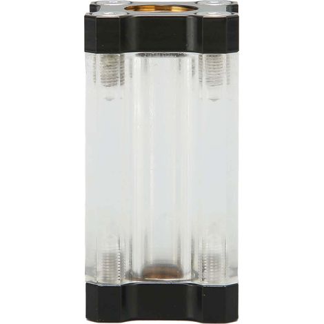 Filtre à eau pour système de refroidissement liquide, 40 mesh, laiton et acrylique, filetage G1/4, noir (1/5)