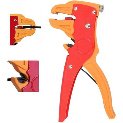 Pelacables y cortador automático, herramienta ajustable para pelar cables aislados, ideal para reparaciones electrónicas y automotrices. (1/5)