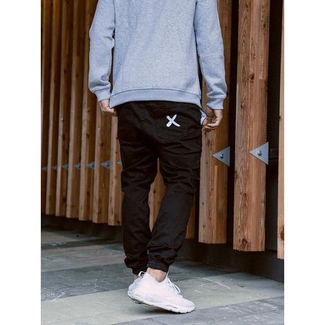 Pantaloni da jogging Point X Pocket neri/bianchi taglia M (1/5)