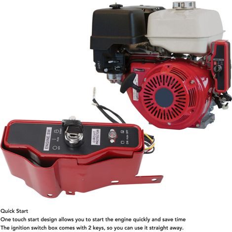 Boîtier de Contact Clignotant avec 2 Clés pour Moteur GX340 GX390 11/13 CV - Démarrage Rapide, ABS Durable (1/4)
