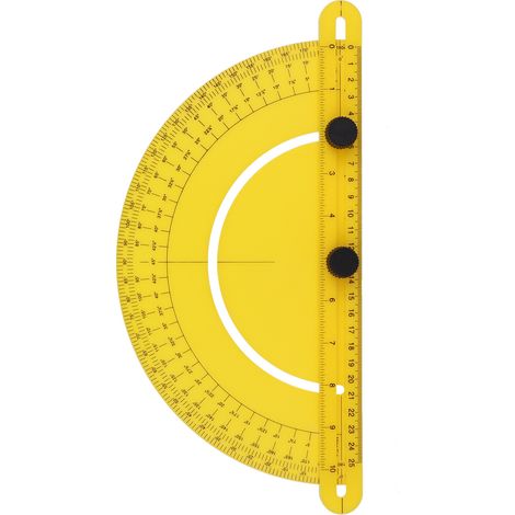 Règle d'angle universelle semi-circulaire pour le travail du bois, règle d'angle multifonctionnelle en plastique (1/5)