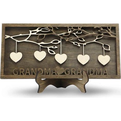 Panneau familial personnalisé pour maman, cadre en bois personnalisé pour arbre à papa D-- (1/5)