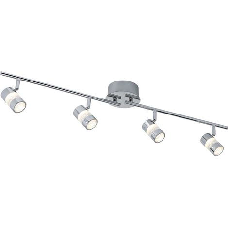 Plafoniera Contemporanea Bolle Acciaio Cromo Policarbonato Led 21,2W 3000K