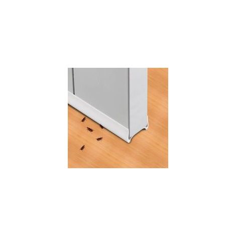 Bande d'étanchéité flexible en PVC pour bas de porte - Bande d'étanchéité pour bas de porte - Joint d'étanchéité efficace pour bas de porte,Découpable - Blanc,96cm (1/4)