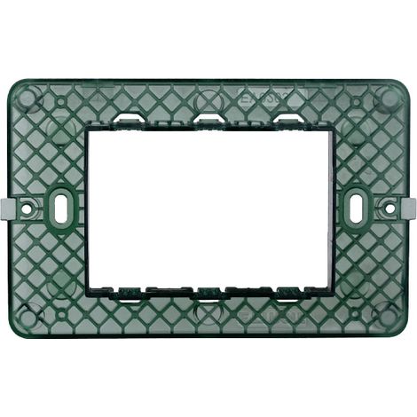 Supporto 3 posti compatibile vimar plana per cassetta 3 moduli Ettroit EV0203 (1/5)