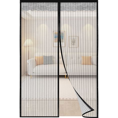 Randaco 120 x 240 cm Mosquitera magnética Mosquitera para puerta Cortina adhesiva sin taladro Cortina magnética
