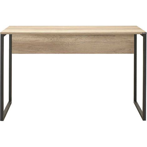 Bureau, Table d'ordinateur, table de travail coloris Chêne - Hauteur 77 x Longueur 120 x Profondeur 60 cm (1/5)