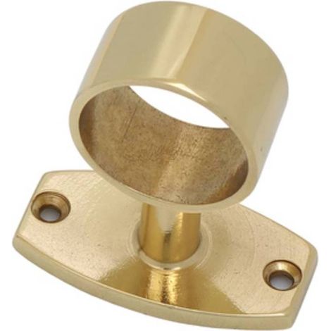 5 x PASSANTE TUBO CORRIMANO OTTONE LUCIDO D 18 MM