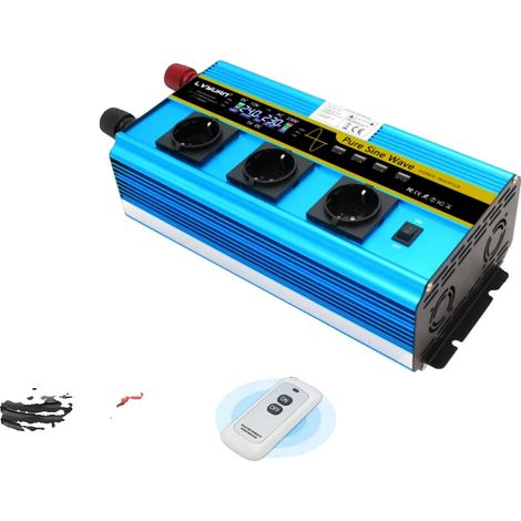 Onduleur à onde sinusoïdale pure, compatibilité avec les prises européennes, 24V-220V-6000W (1/2)