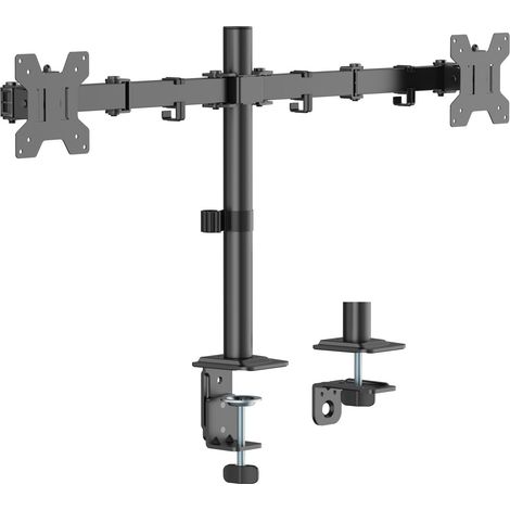 Soporte de mesa equip 650176 articulado para 2 pantallas de 17" a 32" vesa 100x100 max 2x10kg negro