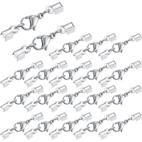 Karabinerverschluss mit Kordelende, Verschluss für Armbänder, Heimtextilien (1/4)