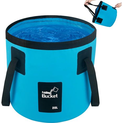 Faltbarer 18-Liter-Wassereimer mit Griff, faltbarer Autowascheimer, tragbarer faltbarer PVC-Wassereimer (1/5)