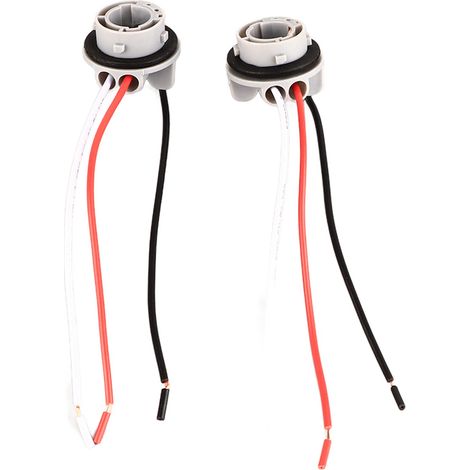 2 douilles pour ampoules LED 1157 (clignotants et feux stop) avec adaptateur, connecteur et câble de câblage (1/5)