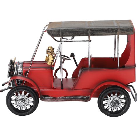 Antique Car Model Metal Vintage Retro Car Toys Iron Crafts Desktop Ornament Accessories (1/5)