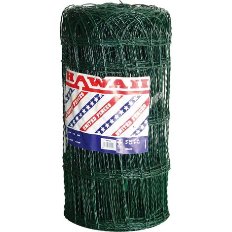 Rete per aiuole in acciaio zincato e plastificato con maglia 150x90mm Rotolo 10mt. - 90cm