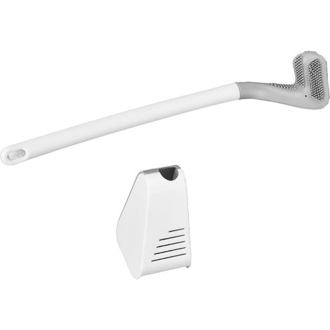 Hängende Golf-Toilettenbürste mit langem Griff, reinigt mühelos alle Ecken und Kanten, für Badezimmer, Weiß (1/5)