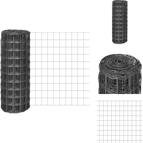 Clôture euro Acier 25 x 1 m Gris - Clôture Euro - Clôture Acier - Clôture Grise - Clôture Jardin - Clôture Poule (1/4)
