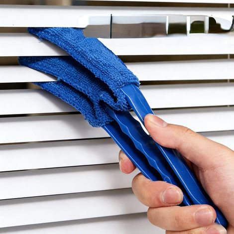 Lot de 2 outils de nettoyage pour stores en microfibre lavables pour grille d'aération de voiture, climatisation, obturateur, gadgets de nettoyage réutilisables pour la maison et le bureau (1/5)