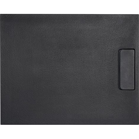 Receveur de douche Douron 1400 x 35 x 900 mm avec structure en pierre fonte minérale noir mat, écoul. 52 mm (1/3)