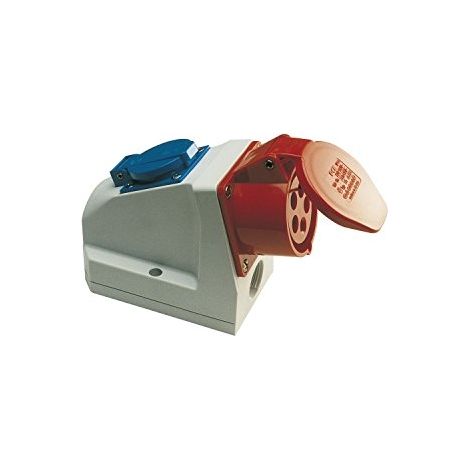 Prise murale CEE PCE, 5 broches, 16 A, 230/400 V, IP44