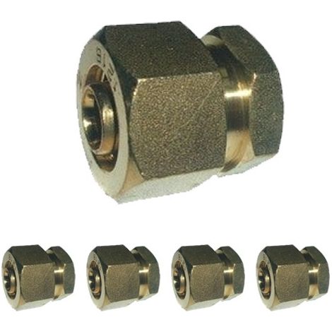 Set di 5 Tappo per tubo di compressione multistrato da 16 mm, senza necessità di crimpatrice, grigio