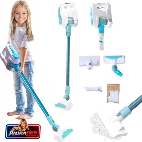 Aspirapolvere Giocattolo per Bambini Testine Cambiabili Luci e Suoni Idea Regalo (1/5)
