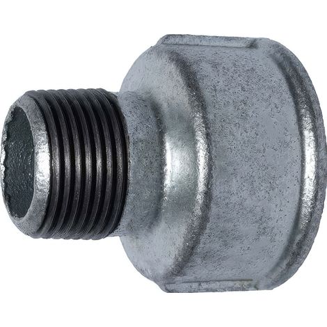 Réduction Femelle-Mâle en Fonte Malléable Galvanisée Ø A: 1''1/2 Ø B: 1''1/4 (1/2)