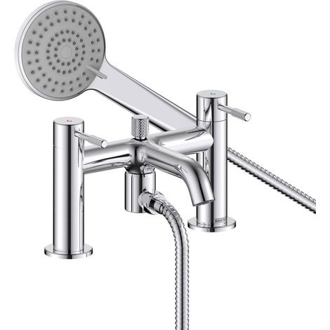 Bristan Molida Bath Shower Mixer Tap Pillar Mounted - Chrome (1/2)