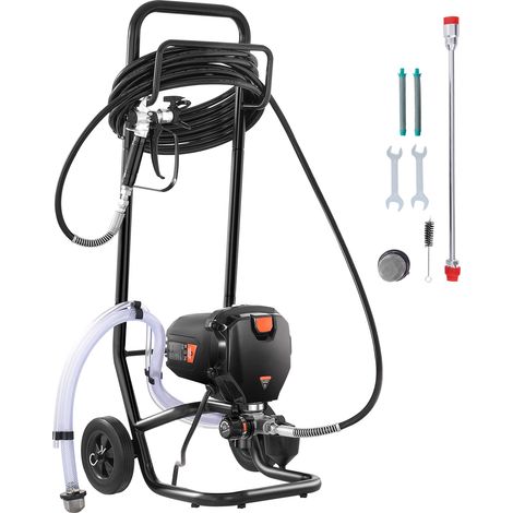 Mophorn Spruzzatore Vernice con Supporto, Spruzzatore Airless Elettrico ad Alta efficienza 750 W 3000 PSI Carrello, Effetto Pittura Fine e Uniforme, Spruzzatori di Vernice per Mobili (1/5)