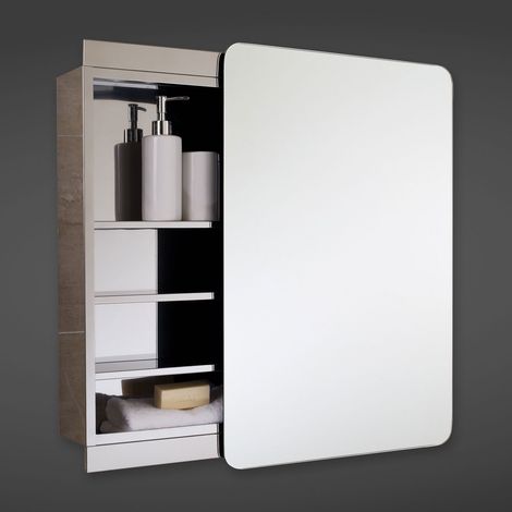 RAK Slide Single Cabinet with Sliding Mirrored Door 660mm H x 460mm W (1/3)