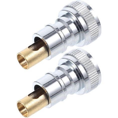 Adaptateur en cuivre à connexion rapide pour robinet avec raccord à enclenchement et fermeture automatique (2 pièces) (1/5)