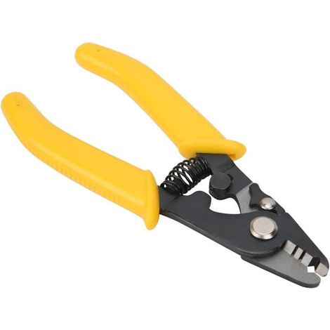 15cm Pince à Dénuder Fibre Optique Trois Trous avec PVC Poignée, CFS‑3 Outil Pince à Dégainer Electricien Haute Dureté pour Fils Solides et Toronnés (1/4)