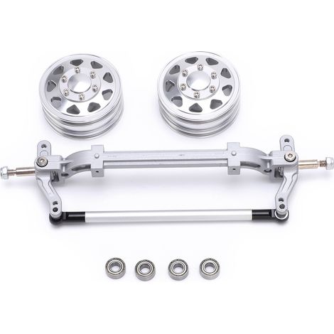 Jante avant haute résistance pour remorque RC, durable et anti-corrosion, moyeu renforcé pour camion robuste.