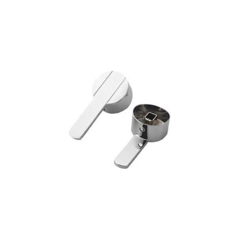 Manija de grifo de repuesto única con manijas de grifo de agua fría y caliente con rosca para grifo de cocina y baño/Adecuada para núcleo de válvula de 35 mm, 9 × 9 mm. (1/4)