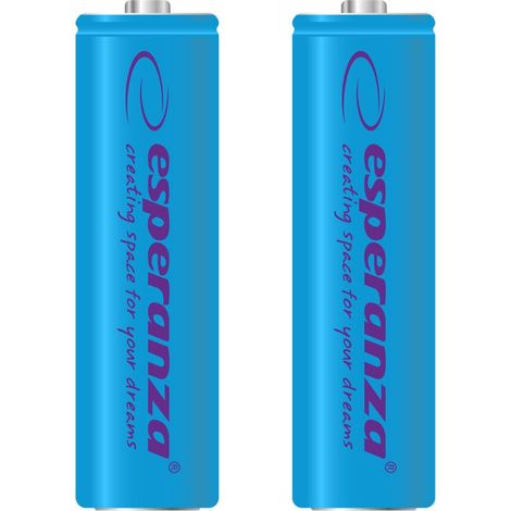 Batterie ricaricabili esperanza ni mh aa 2000mah 2pz blu