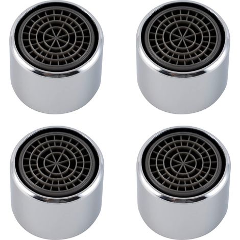 Ensemble de 4 filtres pour lavabo de salle de bain et aérateur pour robinet de cuisine, boîtier en laiton, filetage interne M24, avec rondelle. (1/5)