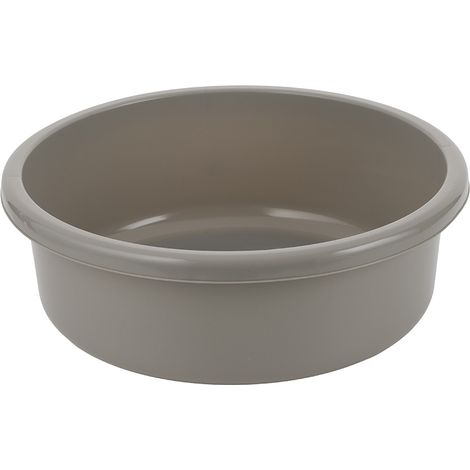 Runde Kunststoffschüssel, 36 cm, 9 l, hellgrau - BEN