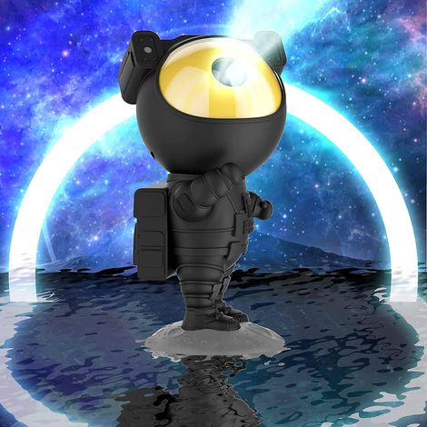 Projecteur spatial astronaute, veilleuse projecteur d'étoiles avec tête magnétique rotative à 360°, télécommande, 15 combinaisons d'éclairage, 8 modes d'éclairage (1/5)