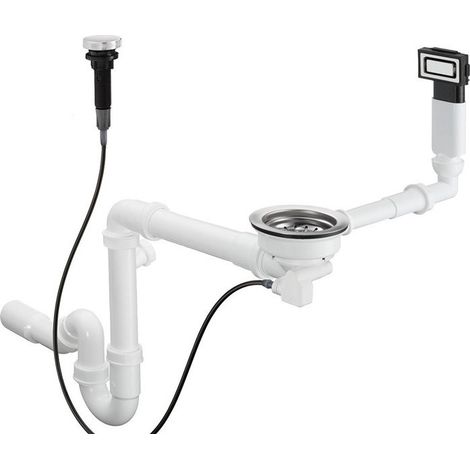 Válvula automática de drenaje / rebose D12-11. para fregadero 500 cromo