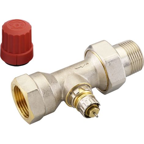 Danfoss Corpo valvola RA-N 25 R 1/1, passaggio, nichelato opaco, 013G0038