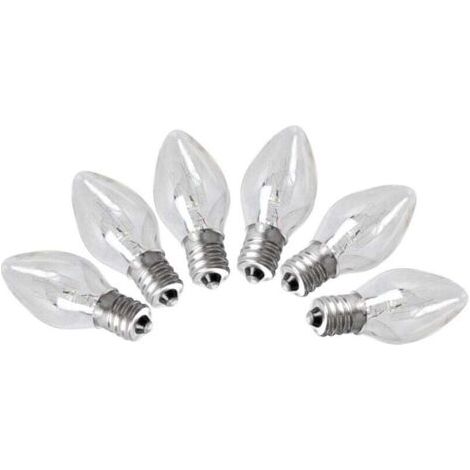 Set di 6 lampadine di sale himalayano E12 da 15 watt per illuminazione decorativa, 220-240 V