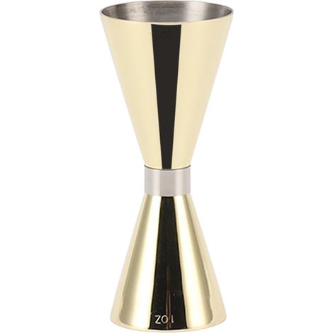 Double doseur à cocktail en acier inoxydable 304, tasse doseuse double face avec échelle, pour bar maison et fête, couleur or titane (1/5)