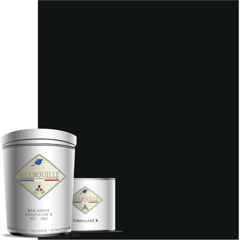Peinture résine époxy 0,75L BRILLANT 10m² Noir Maléficio