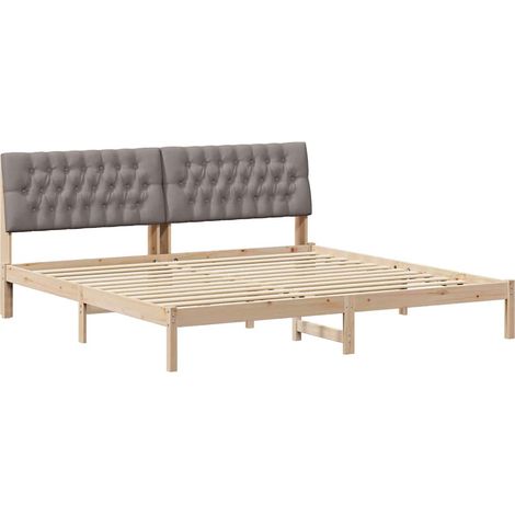 Maison Exclusive - Letto con Testiera Rivestita con testiera Marrone 200 x 200 cm