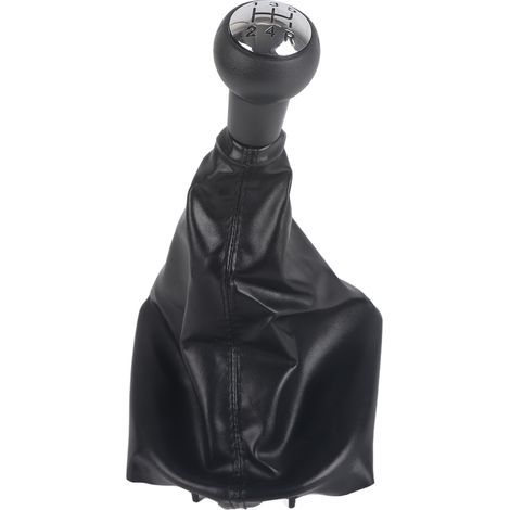 Pommeau de levier de vitesse 5 vitesses couvercle anti-poussière guêtre botte cuir pour Peugeot 207/307/406 (1/5)