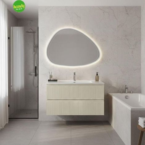 Composizione bagno sospesa Line 80 cm sabbia opaco