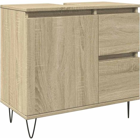 vidaXL Armadietto da Bagno Rovere Sonoma 65x33x60 cm Legno Multistrato (1/5)